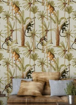 Wandbild Barbados Hellgrau -Wallpaper From The 70s Geschäft Barbados B 725022 2880x1440