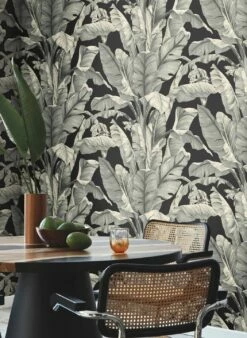 Tapete Belize Schwarz 9 Tapete Belize Schwarz -Wallpaper From The 70s Geschäft Belize C 790541 2880x1440