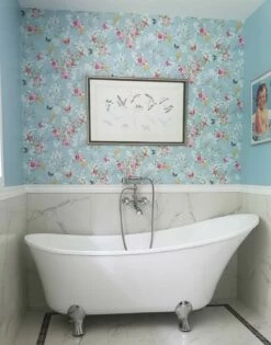 Tapete Benina Blasshellblau 5 Tapete Benina Blasshellblau -Wallpaper From The 70s Geschäft Benina K 820131 2880x1440