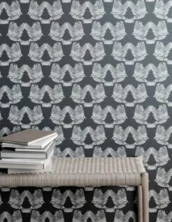Ferm LIVING Tapete Birds Granitgrau 9 Ferm LIVING Tapete Birds Granitgrau -Wallpaper From The 70s Geschäft Birds B 420231 2880x1440