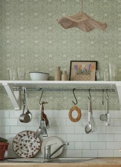 Tapete Borage Hellgrüngrau -Wallpaper From The 70s Geschäft Borage D 463281 2880x1440