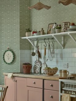 Tapete Borage Hellgrüngrau -Wallpaper From The 70s Geschäft Borage E 463281 2880x1440