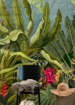 Wandbild Borneo Grüntöne -Wallpaper From The 70s Geschäft Borneo A 390771 2880x1440