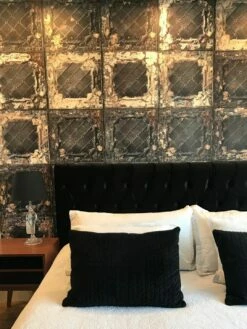 Tapete Brooklyn Tins 07 Graubraun -Wallpaper From The 70s Geschäft Brooklyn Tins 08 K 270128 2880x1440