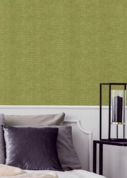 Tapete Caiman Hellgelbgrün -Wallpaper From The 70s Geschäft Caiman D 430901 2880x1440