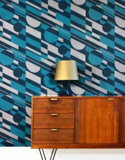 Tapete Calimero Türkisblau -Wallpaper From The 70s Geschäft Calimero B 835112 2880x1440