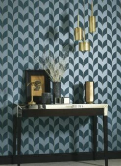 Tapete Caprice Grünblau -Wallpaper From The 70s Geschäft Caprice B 864262 2880x1440