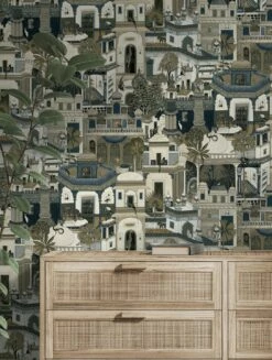 Tapete Casablanca Khakigrau -Wallpaper From The 70s Geschäft Casablanca B 104683 2880x1440