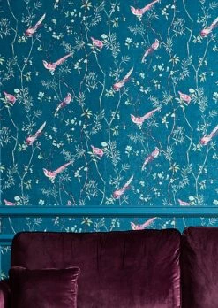 Tapete Comtesse Ozeanblau -Wallpaper From The 70s Geschäft Comtesse A 431241 2880x1440