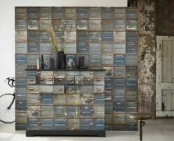 Tapete Container Graublau -Wallpaper From The 70s Geschäft Container C 310161 2880x1440