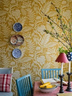 Tapete Cornucopia Ockergelb -Wallpaper From The 70s Geschäft Cornucopia C 975181 2880x1440