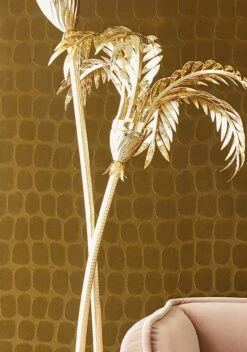 Tapete Croco Velvet Grünbraun -Wallpaper From The 70s Geschäft Croco Velvet B 821911 2880x1440