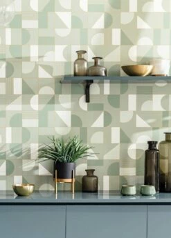 Tapete Cubit Minttürkis -Wallpaper From The 70s Geschäft Cubit B 864403 2880x1440