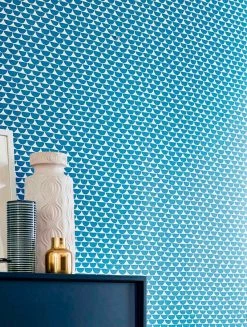 Tapete Darja Azurblau 7 Tapete Darja Azurblau -Wallpaper From The 70s Geschäft Darja B 462262 2880x1440