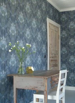 Tapete Denisa Blaugrau -Wallpaper From The 70s Geschäft Denisa C 783001 2880x1440