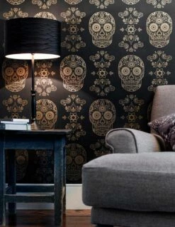 Tapete Dia De Los Muertos Schwarz -Wallpaper From The 70s Geschäft Dia de los Muertos A 685101 2880x1440