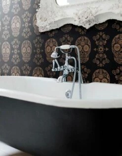 Tapete Dia De Los Muertos Schwarz -Wallpaper From The 70s Geschäft Dia de los Muertos B 685101 2880x1440