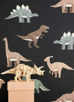 Wandbild Dinosaur 02 Schwarz