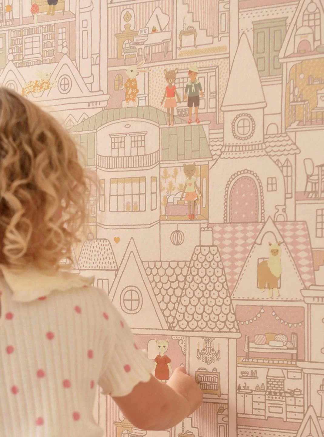 Tapete Dollhouse Zartrosa 5 Tapete Dollhouse Zartrosa – Bild 3