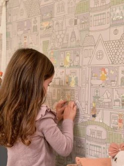 Tapete Dollhouse Grauviolett -Wallpaper From The 70s Geschäft Dollhouse B 389351 2880x1440