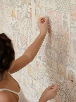 Tapete Dollhouse Cremeweiss -Wallpaper From The 70s Geschäft Dollhouse B 389353 2880x1440