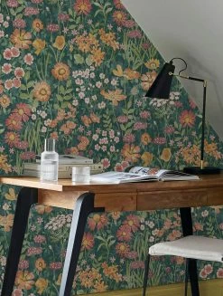 Tapete Dorea Blaugrün -Wallpaper From The 70s Geschäft Dorea B 432084 2880x1440