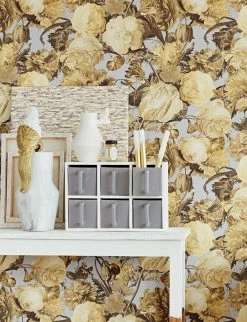 Tapete Doriana Blassgelb -Wallpaper From The 70s Geschäft Doriana B 821274 2880x1440