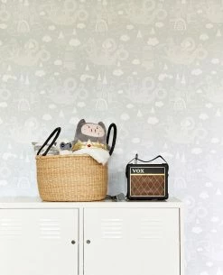 Tapete Drakhimlen Hellgrau -Wallpaper From The 70s Geschäft Drakhimlen B 389034 2880x1440