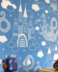 Tapete Drakhimlen Himmelblau -Wallpaper From The 70s Geschäft Drakhimlen 389031 B 2880x1440