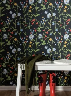 Tapete Eilis Anthrazit -Wallpaper From The 70s Geschäft Eilis B 491052 2880x1440