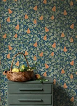 Tapete Estelle Dunkelblau -Wallpaper From The 70s Geschäft Estelle B 485203 2880x1440