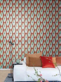 Tapete Evan Rot -Wallpaper From The 70s Geschäft Evan B 625721 2880x1440