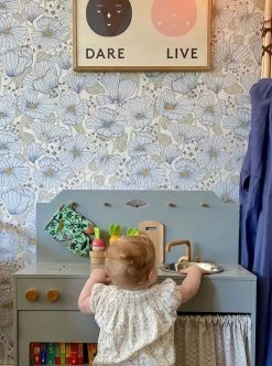 Tapete Ewa Zartblau -Wallpaper From The 70s Geschäft Ewa B 485291 2880x1440