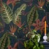 Tapete Exotic Escape Dunkelblau -Wallpaper From The 70s Geschäft Exotic Escape B 431852 2880x1440