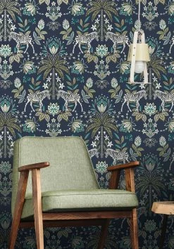 Tapete Fento Stahlblau -Wallpaper From The 70s Geschäft Fento B 103413 2880x1440