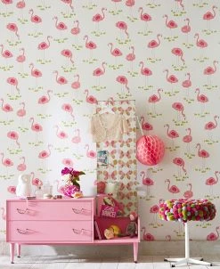 Tapete Flamingo Oasis Altrosa -Wallpaper From The 70s Geschäft Flamingo Oasis C 461861 2880x1440