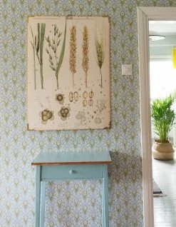 Tapete Florence Pastellblau -Wallpaper From The 70s Geschäft Florence B 783113 2880x1440