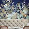 Wandbild Flower Garden Zartblau -Wallpaper From The 70s Geschäft Flower Garden A 790332 2880x1440