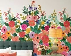 Wandbild Flower Garden Rosa -Wallpaper From The 70s Geschäft Flower Garden B 790331 2880x1440