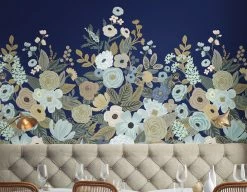 Wandbild Flower Garden Zartblau -Wallpaper From The 70s Geschäft Flower Garden B 790332 2880x1440