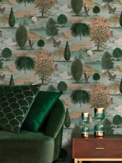 Tapete Giverny Grüntöne -Wallpaper From The 70s Geschäft Giverny B 104691 2880x1440