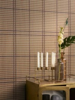 Tapete Glencheck Orange -Wallpaper From The 70s Geschäft Glencheck B 251202 2880x1440