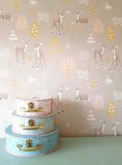 Tapete Golden Woods Pastellbraun -Wallpaper From The 70s Geschäft Golden Woods K 389334 2880x1440