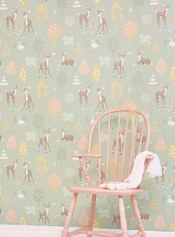 Tapete Golden Woods Blassgrün -Wallpaper From The 70s Geschäft Golden woods B 389332 2880x1440