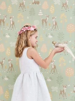 Tapete Golden Woods Blassgrün -Wallpaper From The 70s Geschäft Golden woods C 389332 2880x1440