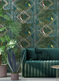 Tapete Grace Wasserblau 9 Tapete Grace Wasserblau -Wallpaper From The 70s Geschäft Grace B 103123 2880x1440