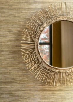 Tapete Grasscloth Illusion Beige -Wallpaper From The 70s Geschäft Grasscloth Illusion B 715022 2880x1440