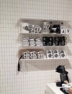 Ferm LIVING Tapete Grid Weiss -Wallpaper From The 70s Geschäft Grid B 420221 2880x1440