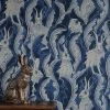 Tapete Hares In Hiding Stahlblau -Wallpaper From The 70s Geschäft Hares in Hiding A 975151 2880x1440