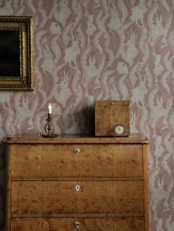 Tapete Hares In Hiding Beigerot -Wallpaper From The 70s Geschäft Hares in Hiding B 975152 2880x1440